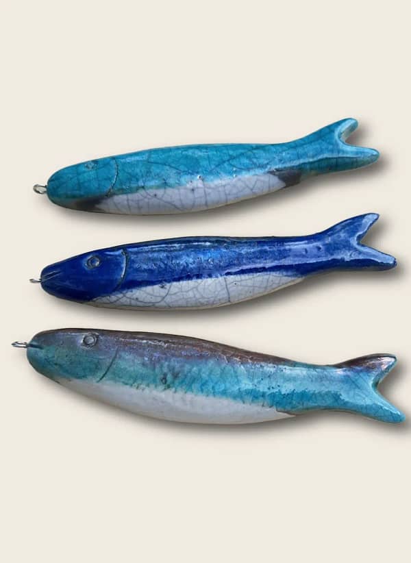 Sardines décoratives en céramique – Image 2